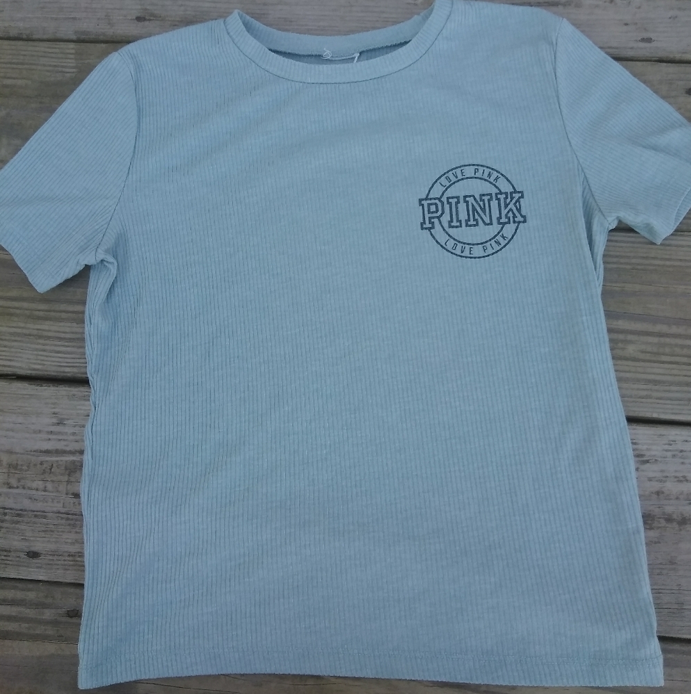 2/$18 VS PINK ribbed tee. Size small